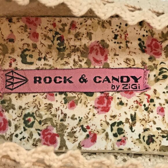 Rock & Candy by Zigi Baybreeze Espadrille Women's 9M Beige Crochet Floral Flats - Picture 12 of 12